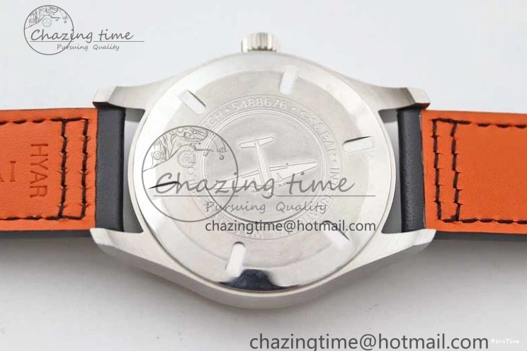MIROTIME 0506 Vibrant Mark XVIII IW327001 SS M+F 1:1 Best Edition Black Dial on Black Leather Strap A 7055